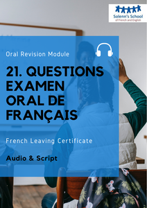 French LC Oral Revision Module 21: "French Oral Exam Questions"