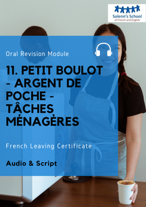 French LC Oral Revision Module 11: "Part Time Job, Pocket Money & House Chores"